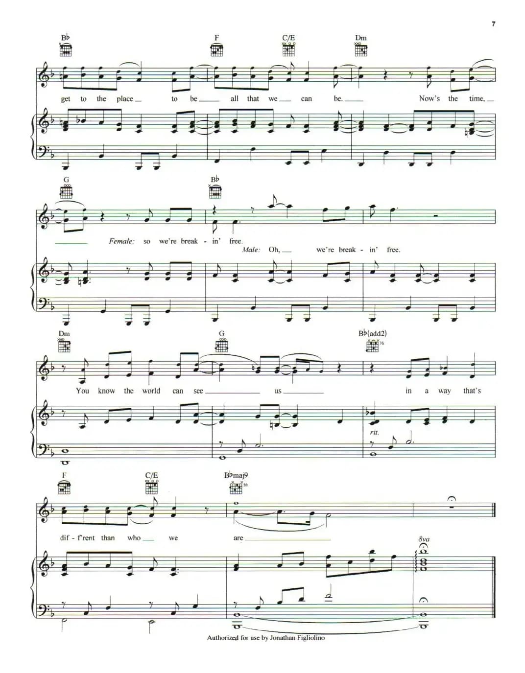 [美]BREAKING FREE（自由无拘束）（正谱）