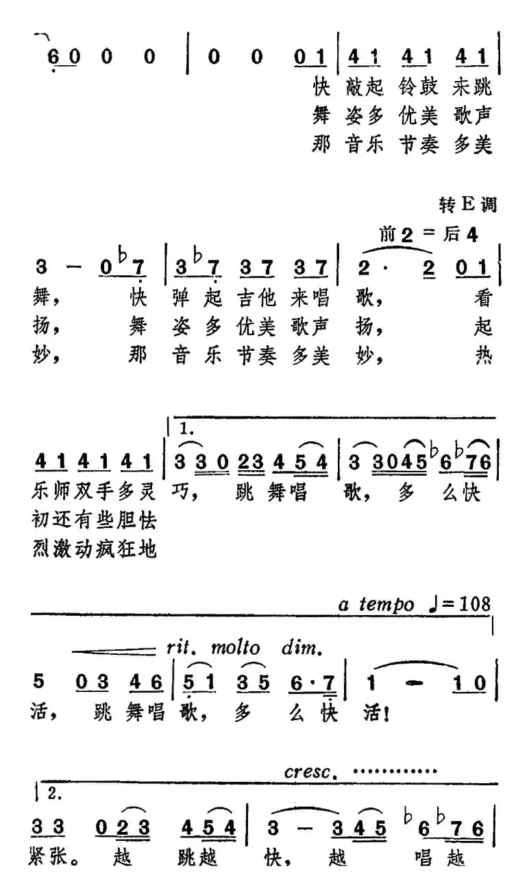 波西米亚之歌“听欢乐铃声响叮当”（选自歌剧《卡门》）
