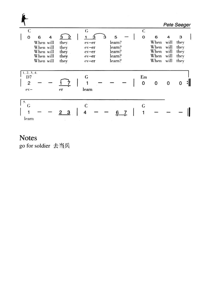 Where Have All the Flowers Gone（花儿哪去了）