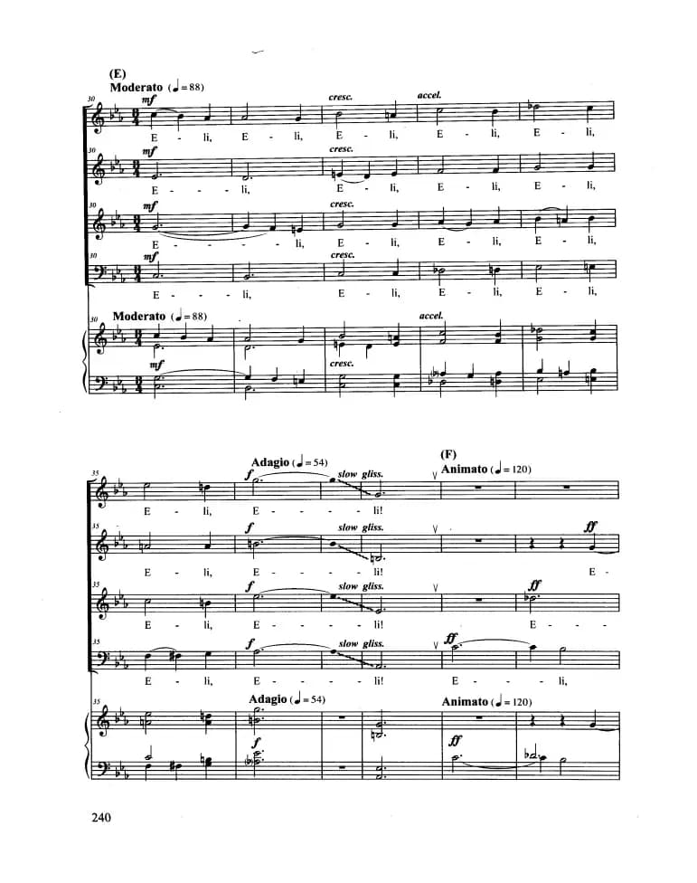 ELI，ELI！（合唱 正谱）