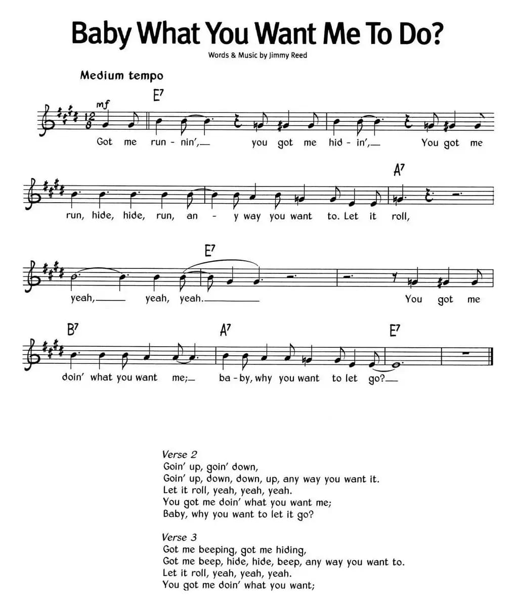 蓝调音乐：Baby What You Want Me To Do