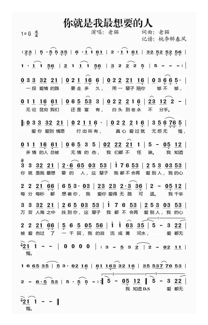 你就是我最想要的人