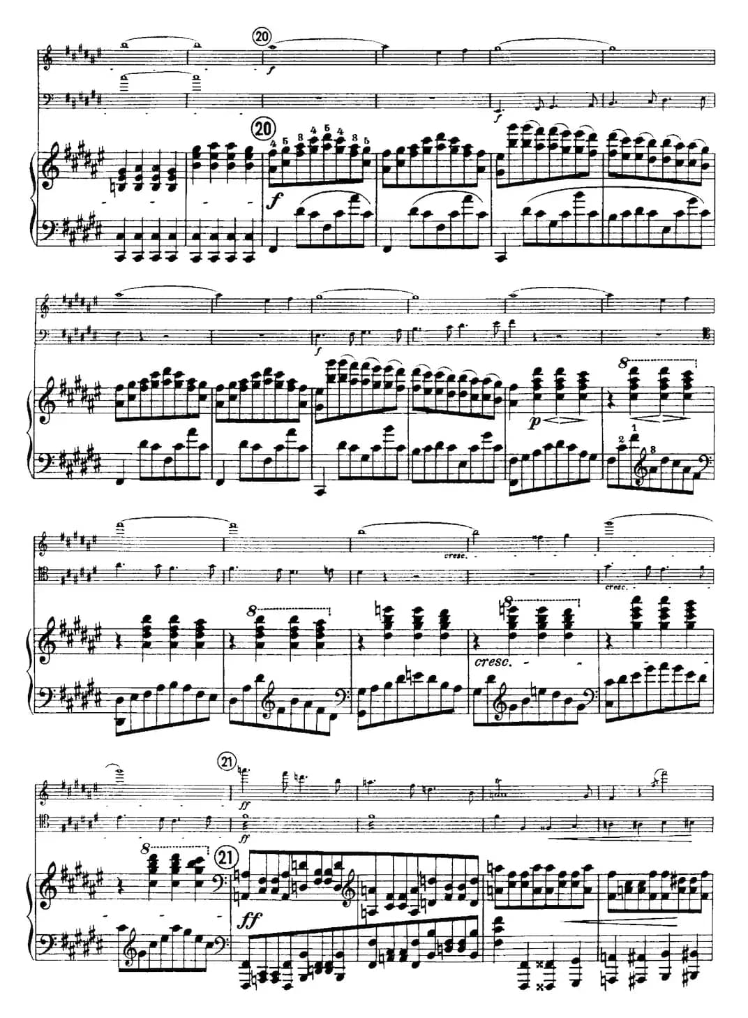 Franck《Piano Trio Op.1 No.1,F-sharp minor》(Ⅲ、小提琴+大提琴+钢琴伴奏)