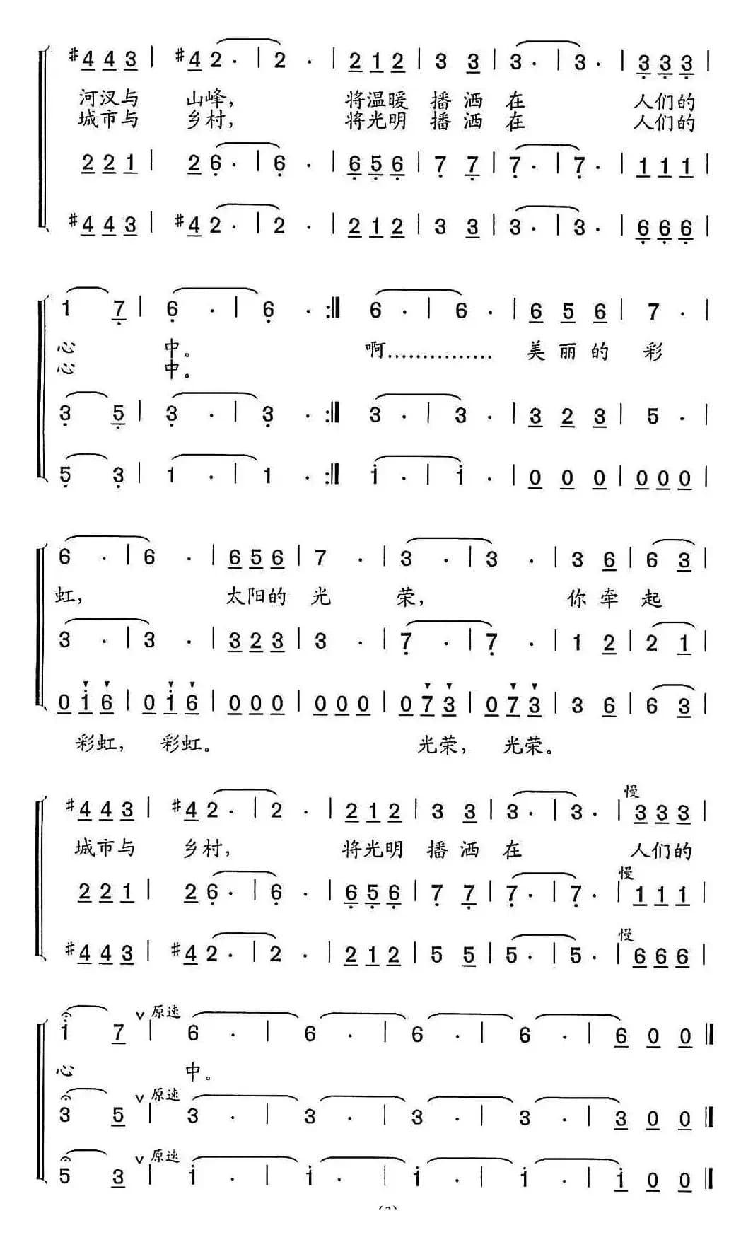 太阳的笑容（女声三重唱）