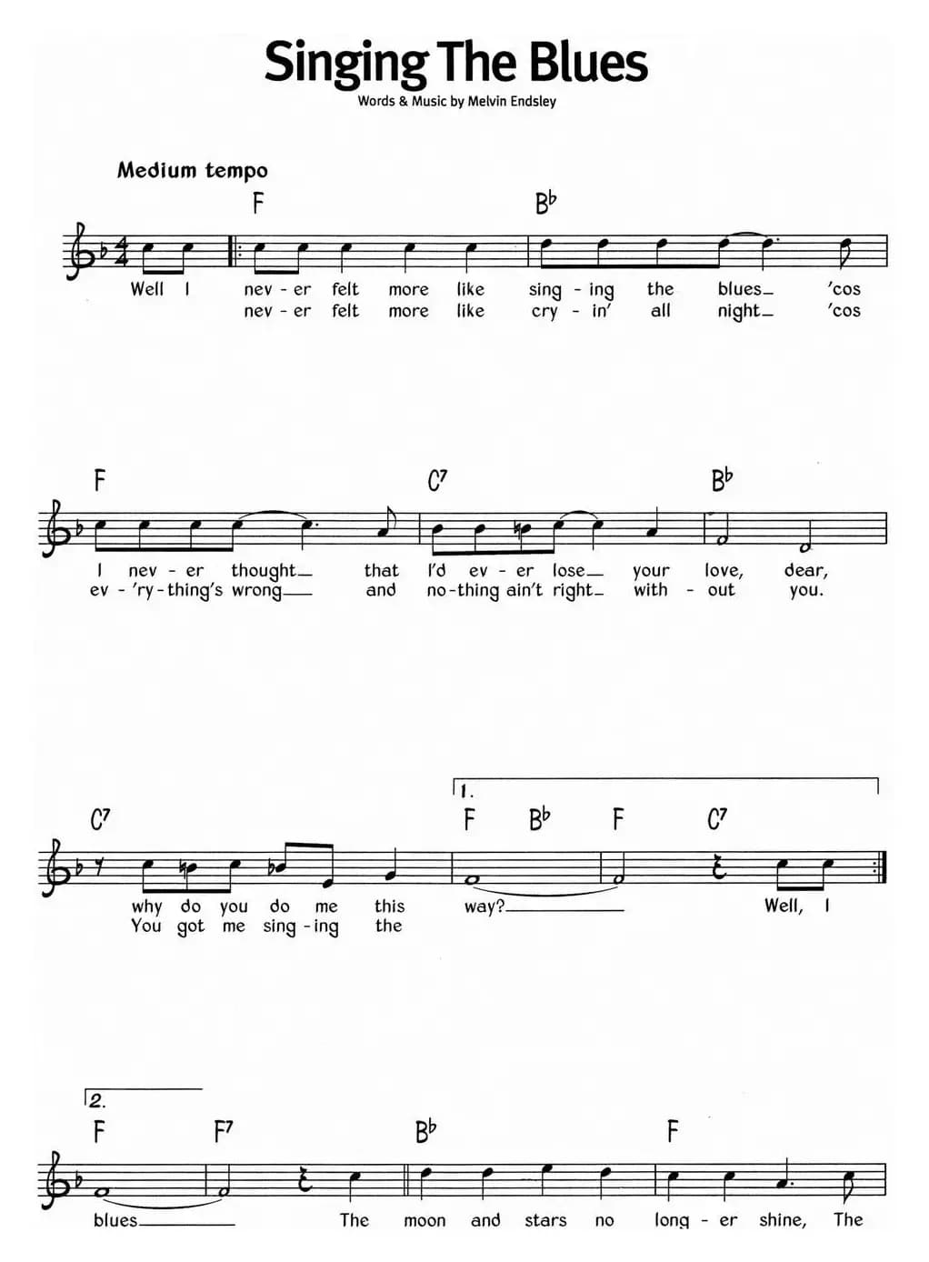 蓝调音乐：Singing The Blues