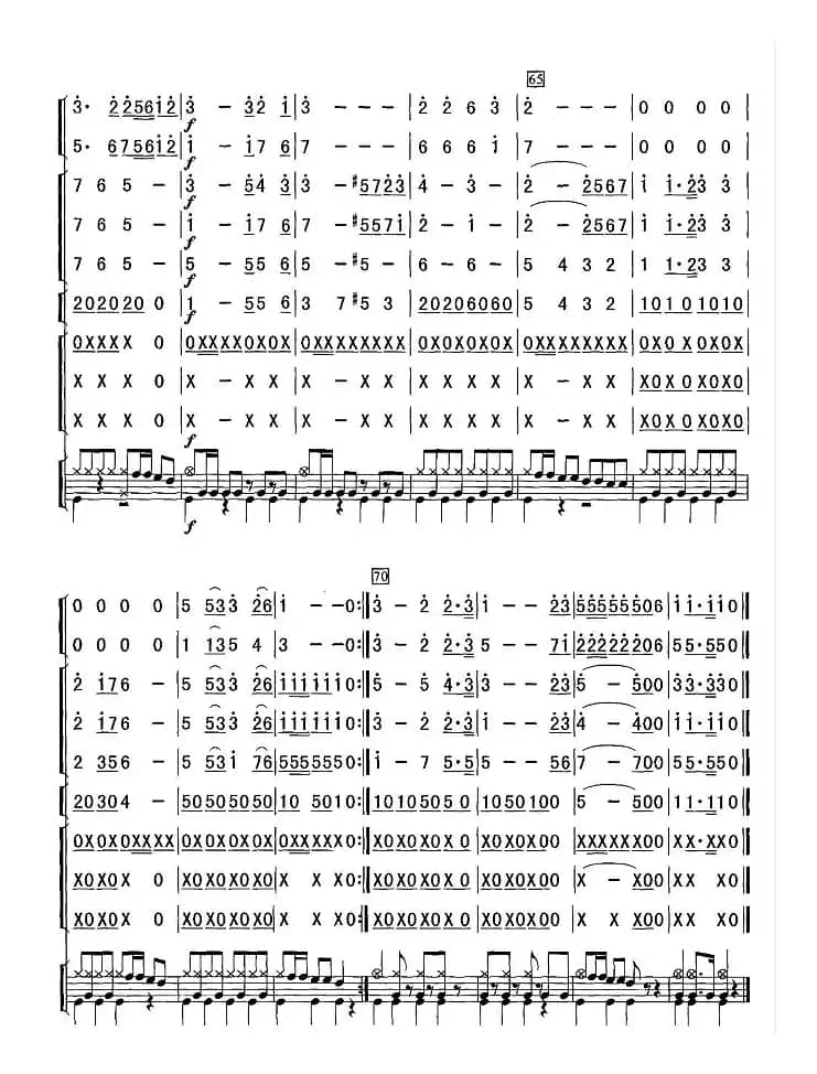 咱当兵的人 （军乐合奏简谱版）