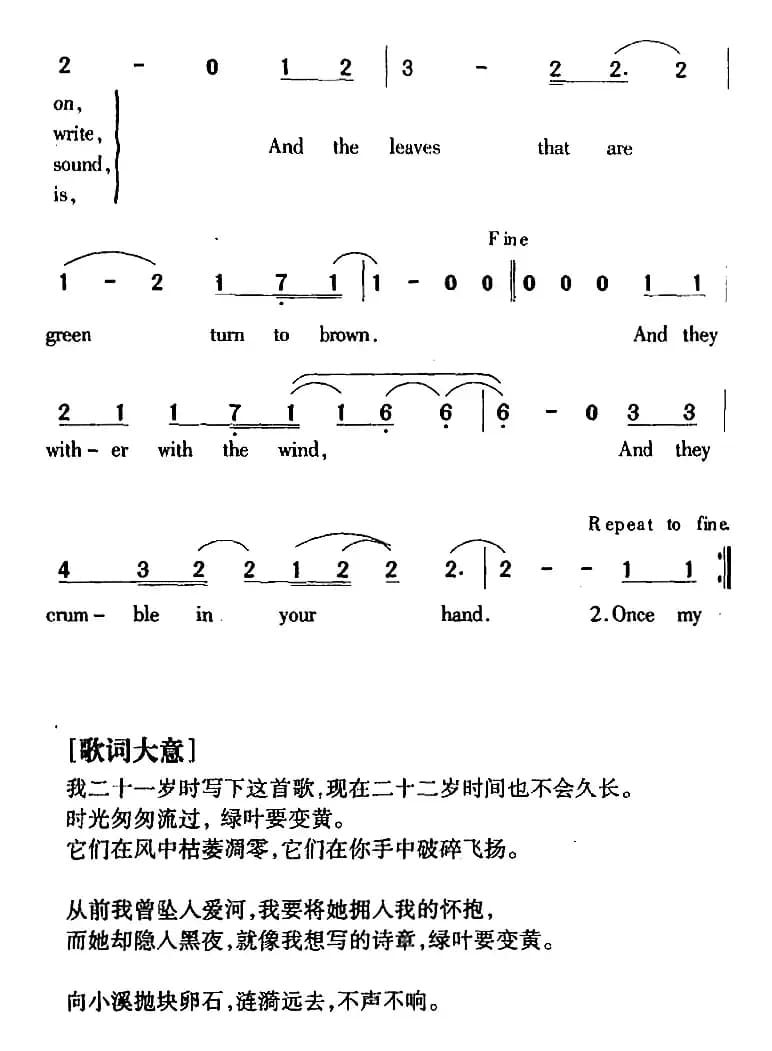 Leaves That Are Green 绿叶