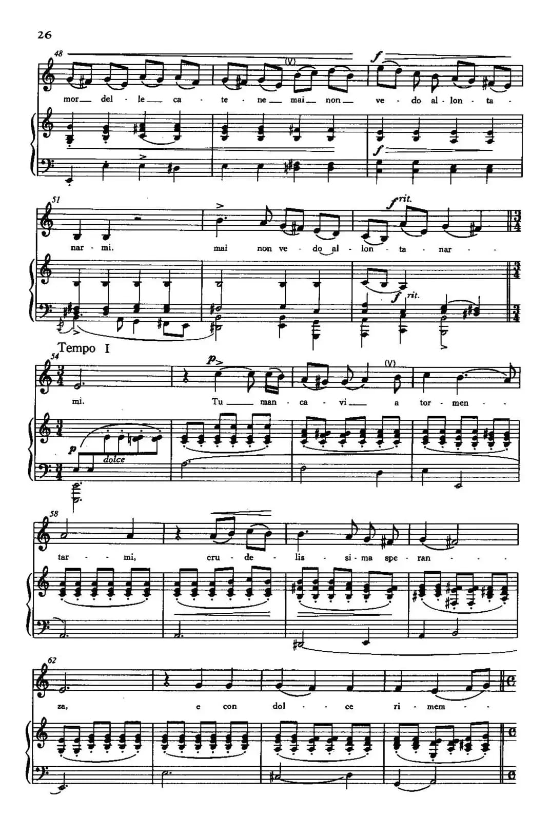 [意]Tu mancavi a tormentarmi（请你别再让我痛苦）