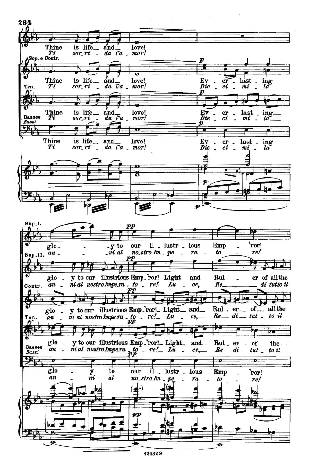 《图兰朵公主》三幕五场歌剧（英意双语）全谱（钢琴伴奏谱 P264——282）