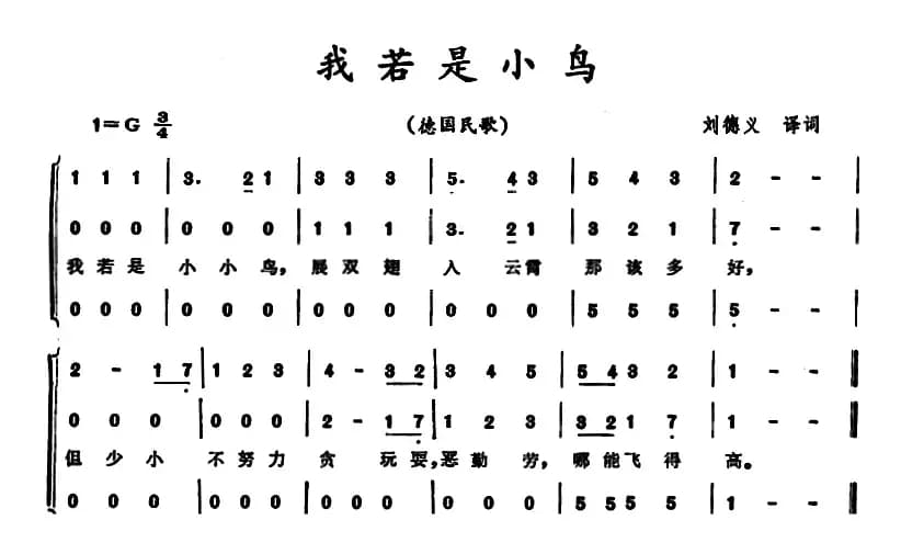 [德]我若是小鸟 （合唱）