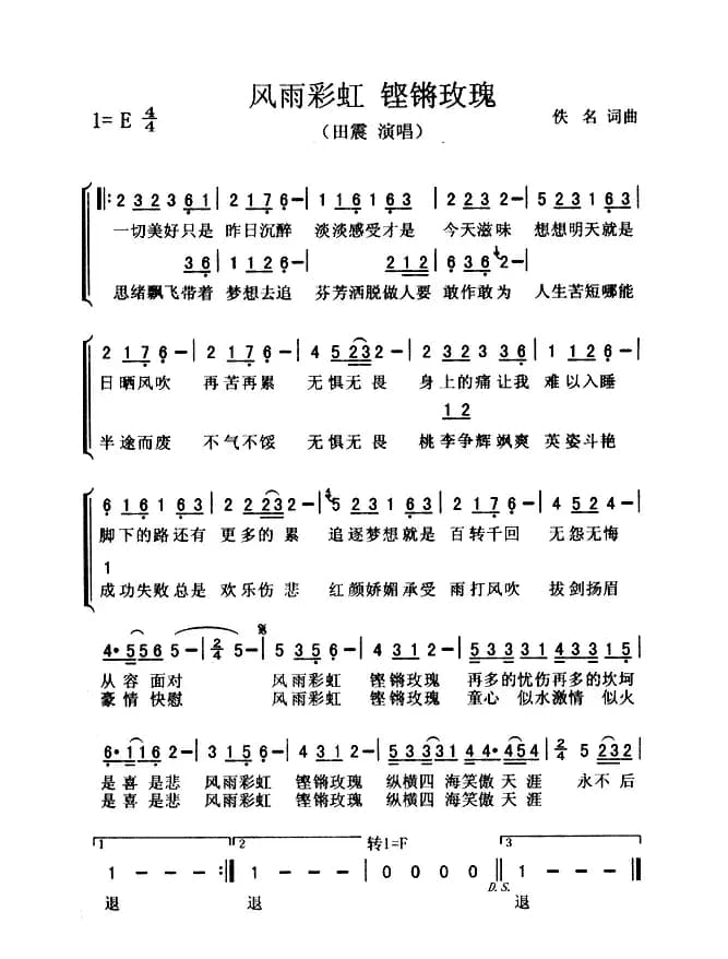 风雨彩虹铿锵玫瑰