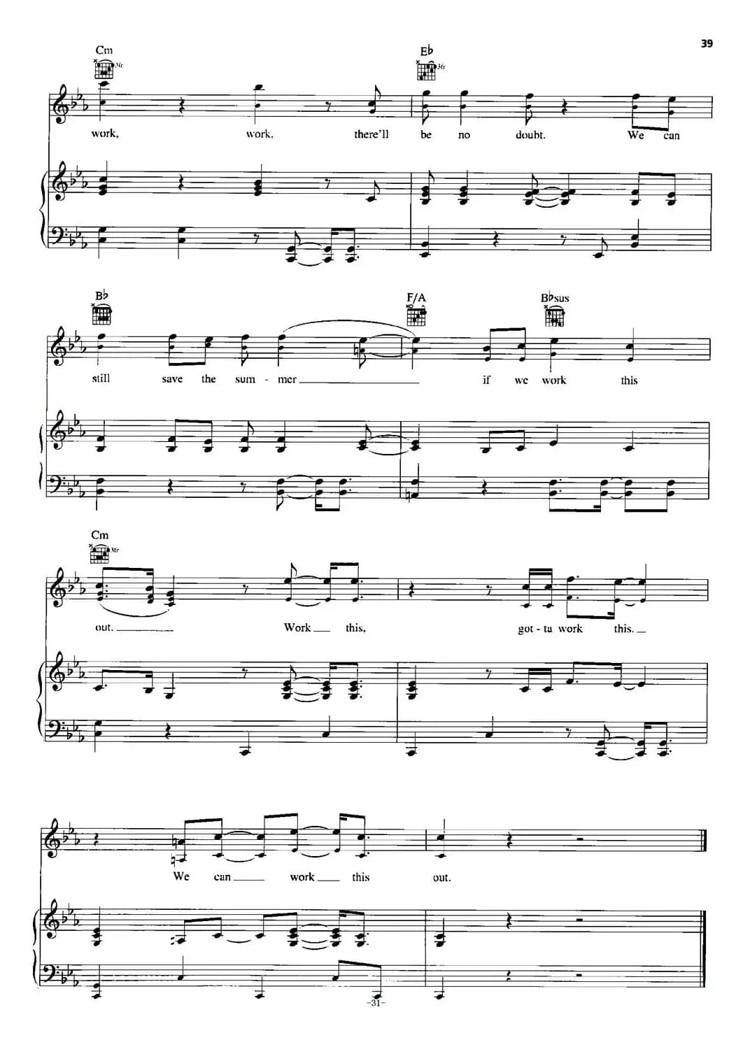 [美]Work This Out（正谱）