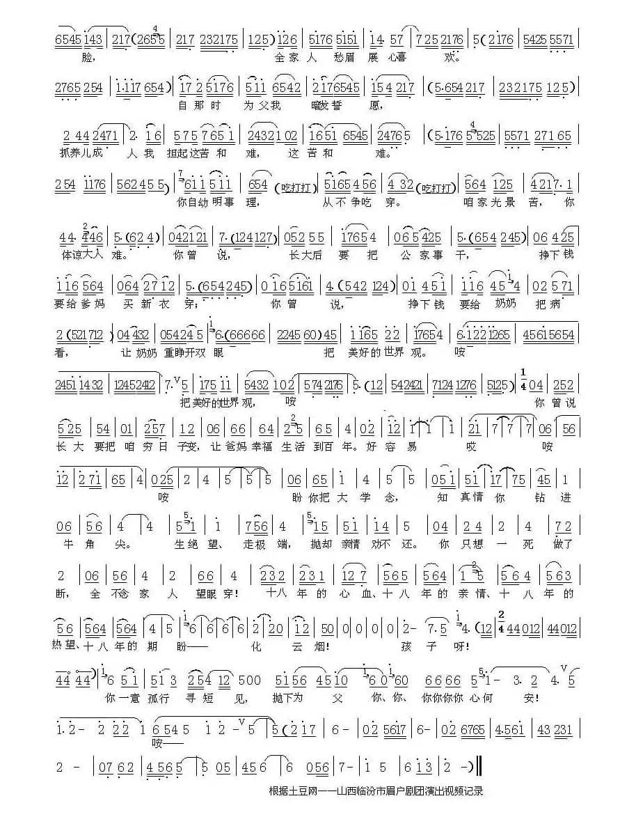 [眉户]抬手打儿非爸愿（《父亲》选段）