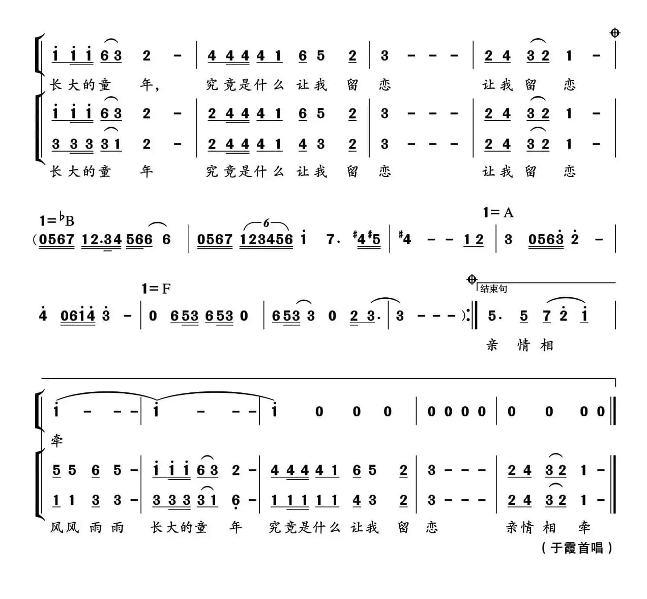 情牵（刘擎东词 郁洲萍曲、独唱+伴唱）