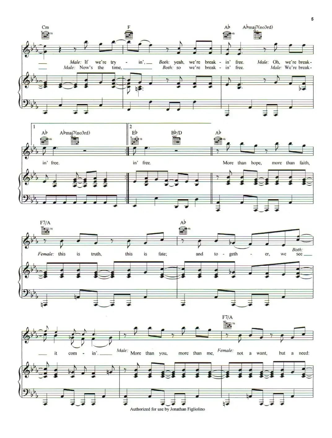 [美]BREAKING FREE（自由无拘束）（正谱）