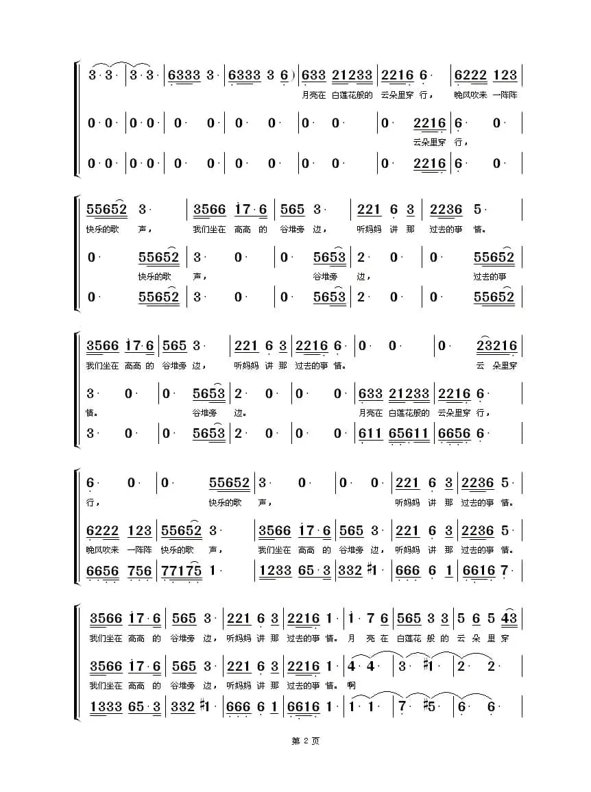 听妈妈讲那过去的事情（林依婷）