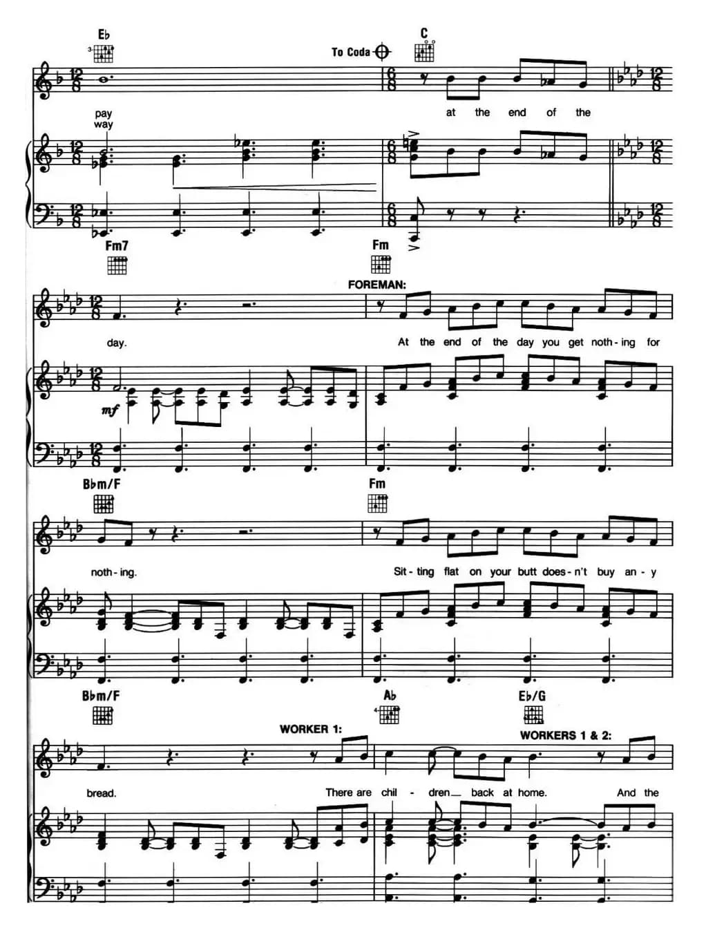 At the End of the Day (音乐剧《悲惨世界》(Les Miserables)选曲、正谱 )