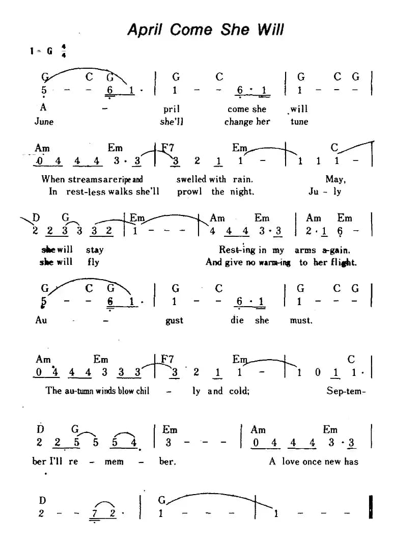 [美]April Come She Will（她在四月来）