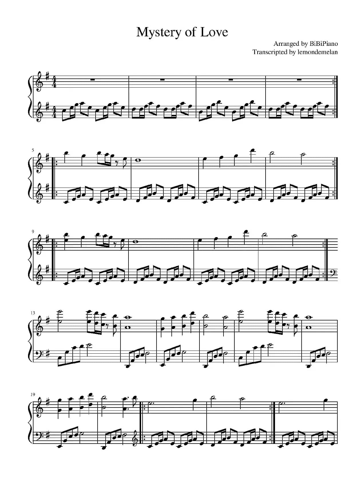 Mystery of Love（《Call me by your name》【请以你的名字呼唤我】插曲）（BiBiPiano钢琴版）