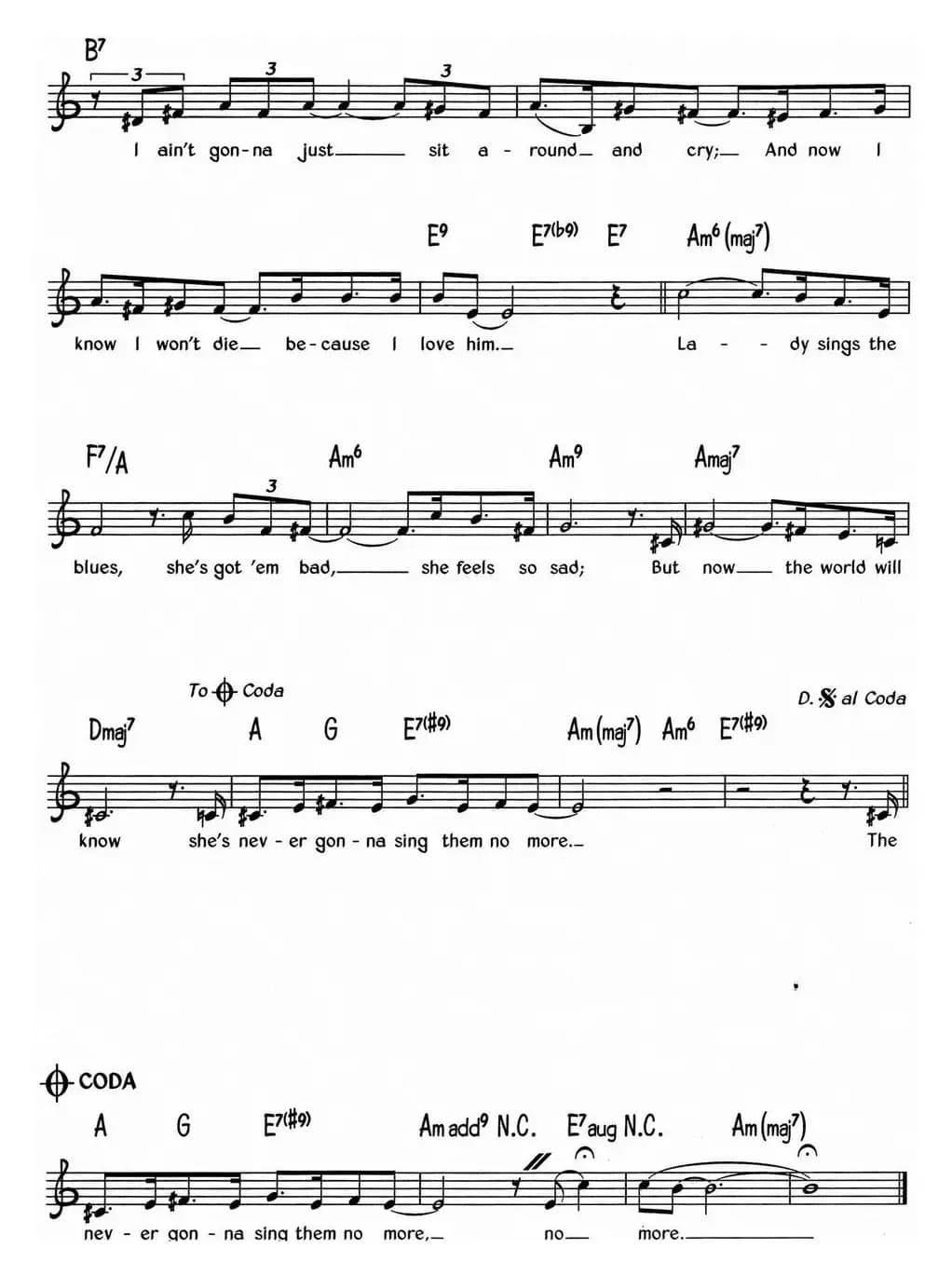 蓝调音乐：The Lady Sings The Blues