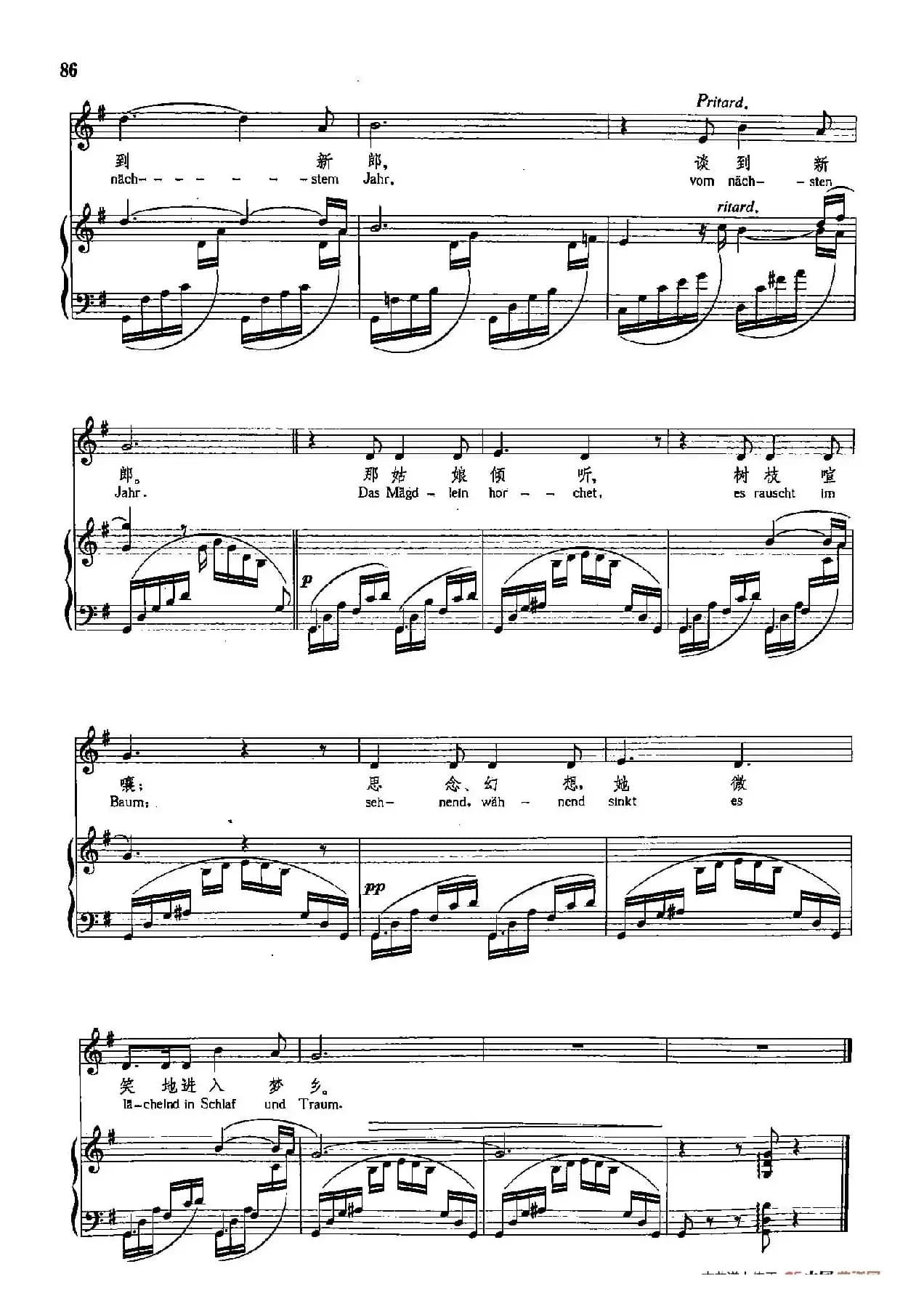 声乐教学曲库4-[德-奥]13核桃树（正谱）