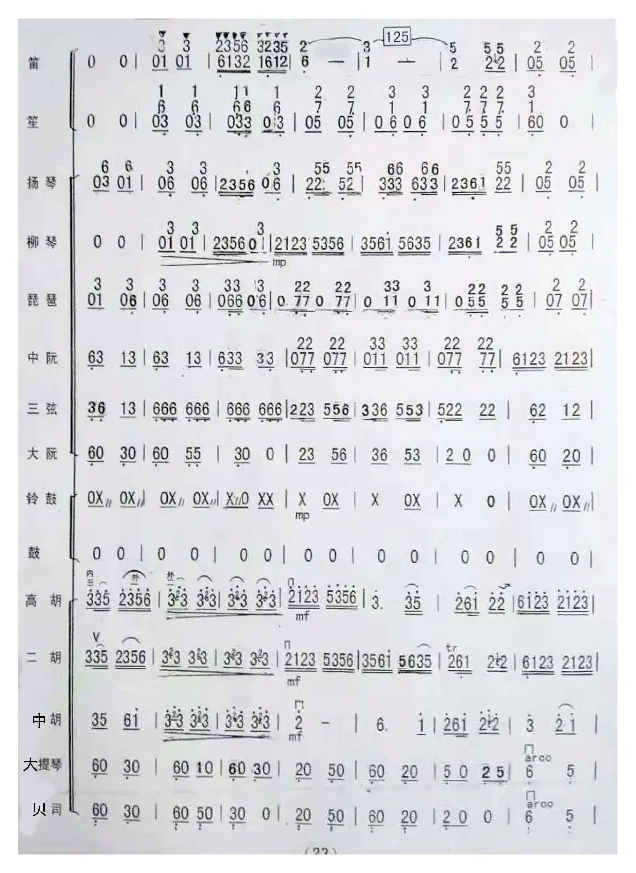 格桑花开时（民乐合奏曲总谱）