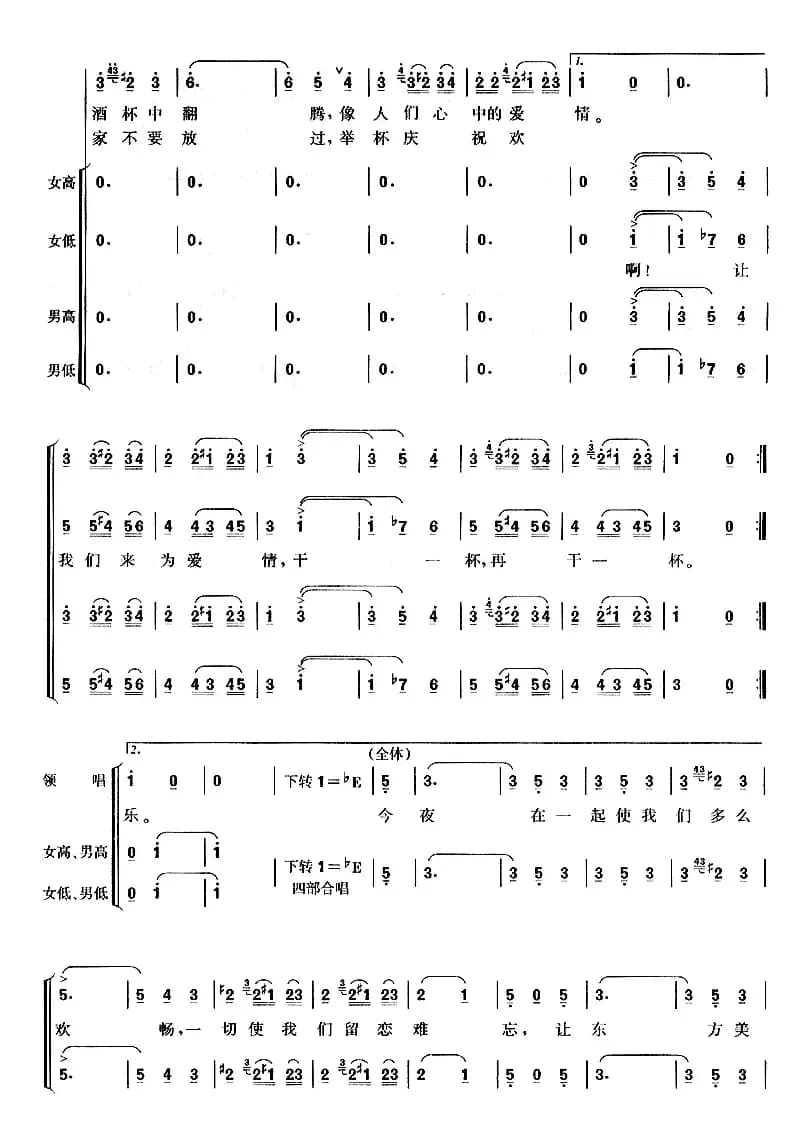 [意]饮酒歌（歌剧《茶花女》选曲、领唱+合唱 ）