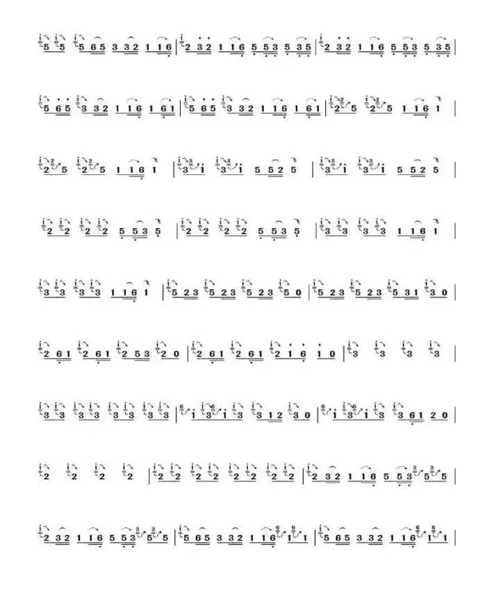 垛历滑吐飞练习（笛子）