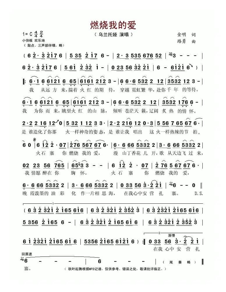 燃烧我的爱