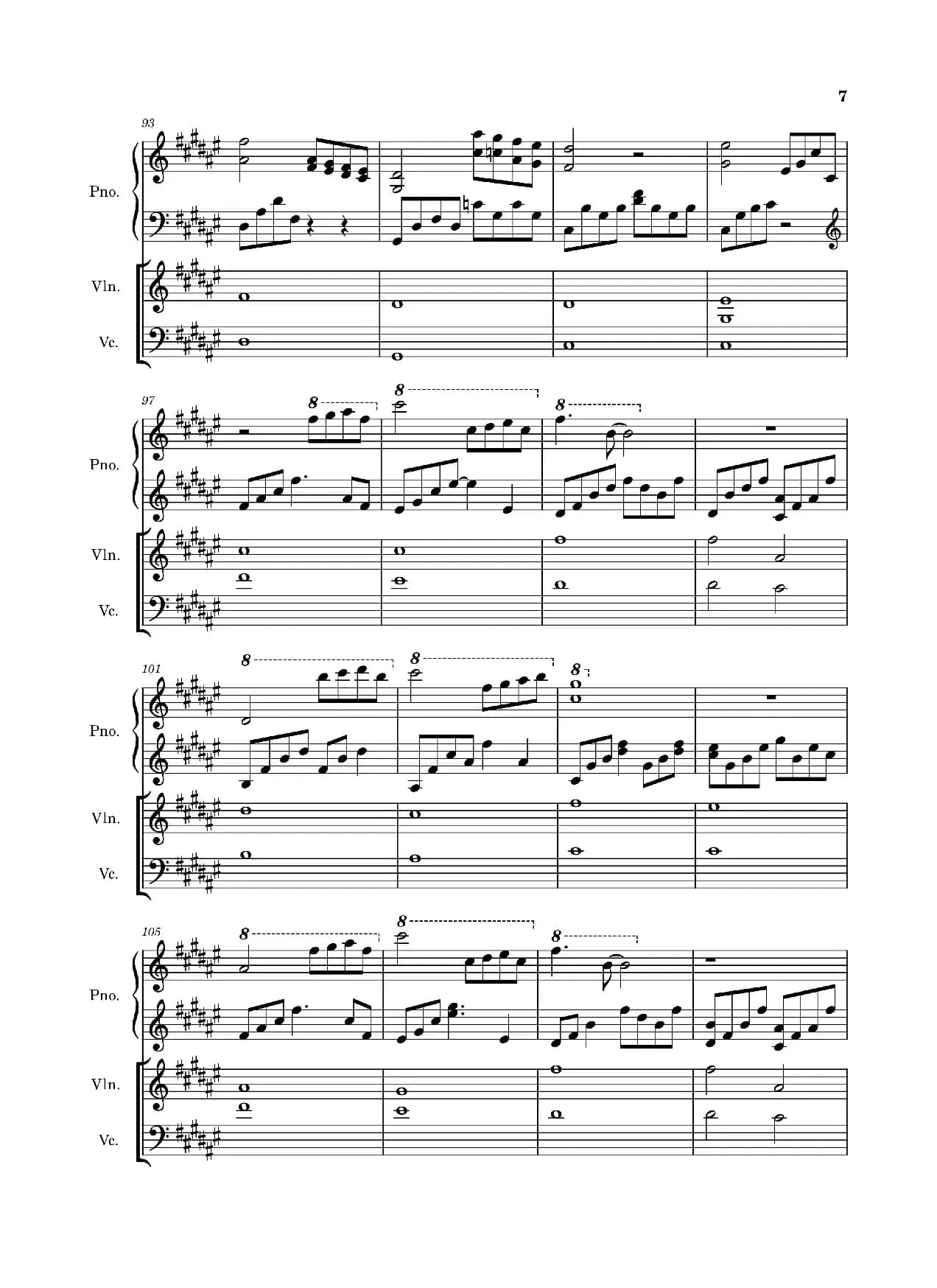 Sundial Dreams（钢琴小提琴大提琴）