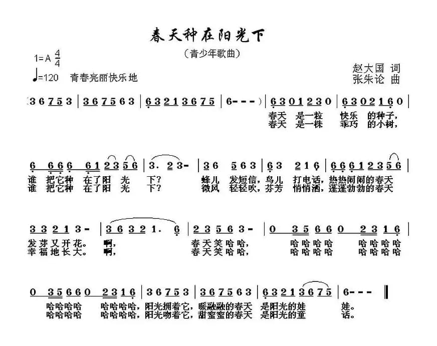 春天种在阳光下