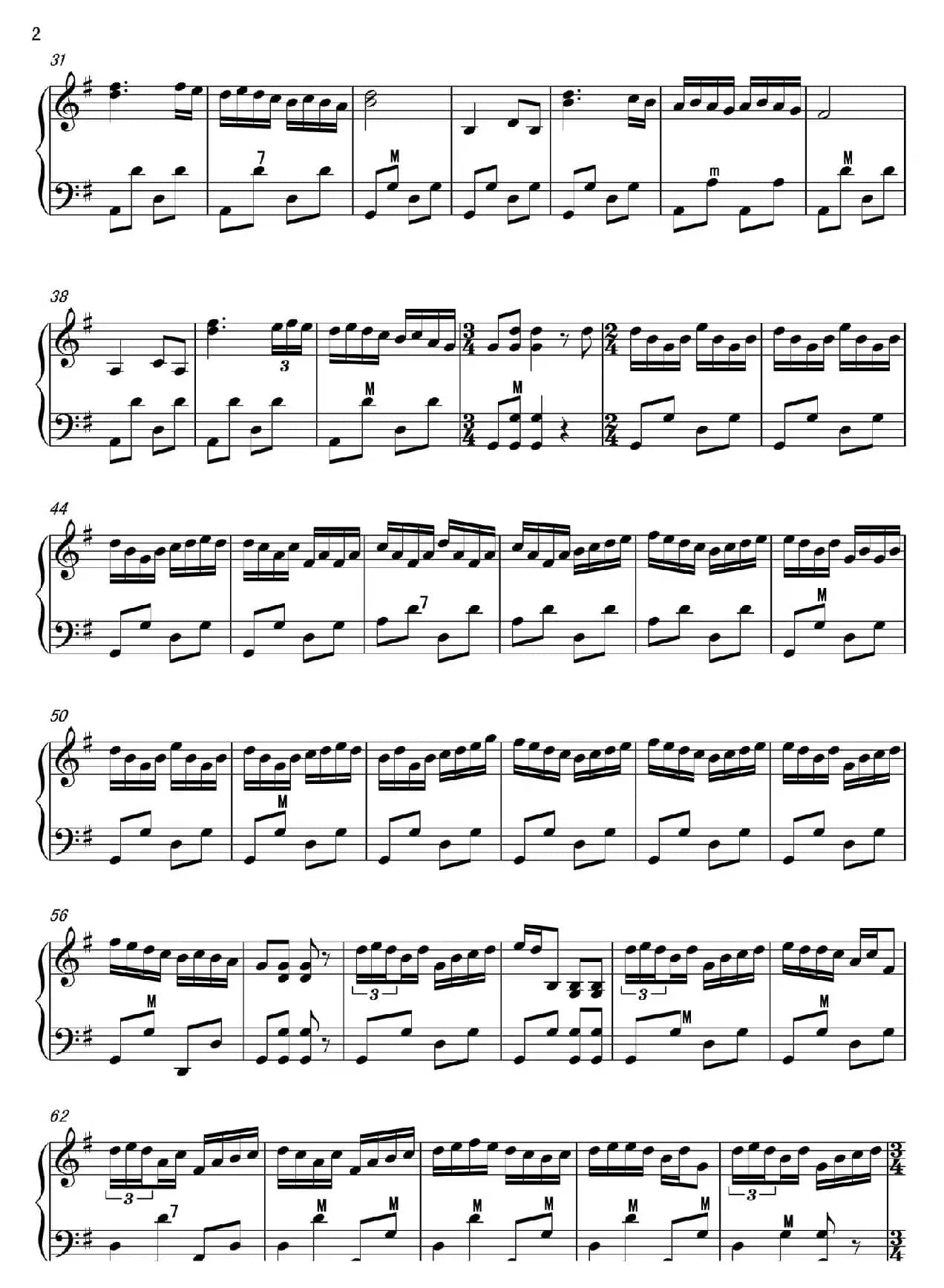 手风琴曲蚂蚁超级波尔卡 - 五线谱