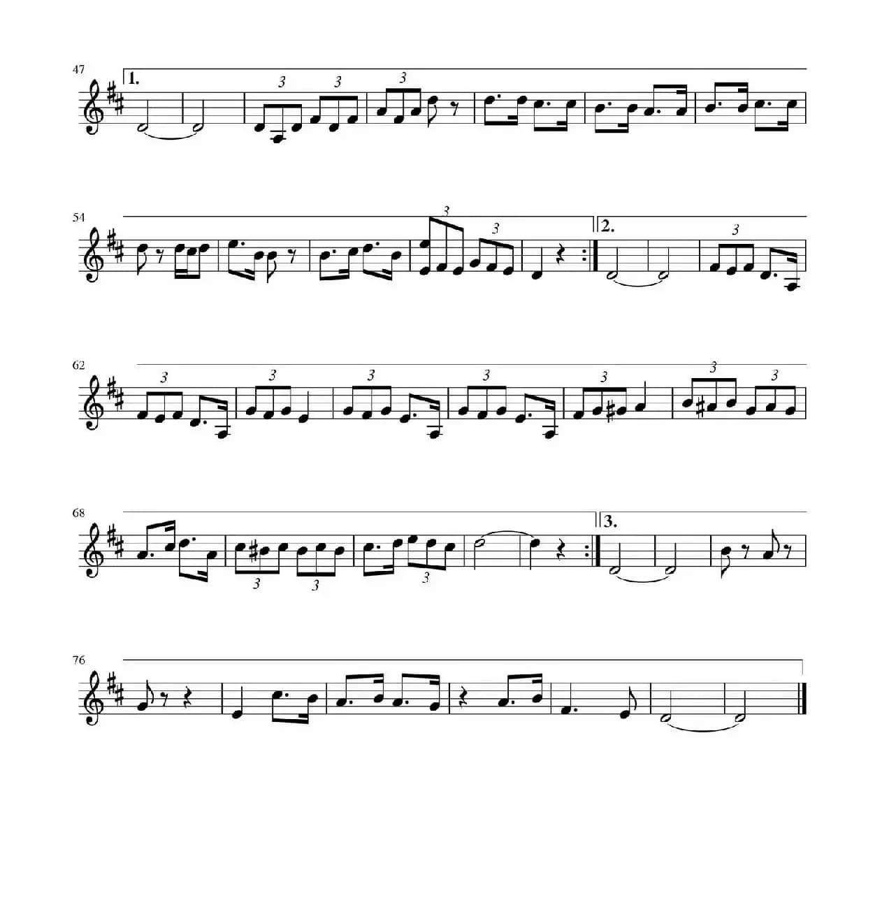 多啦A梦（主旋律五线谱）