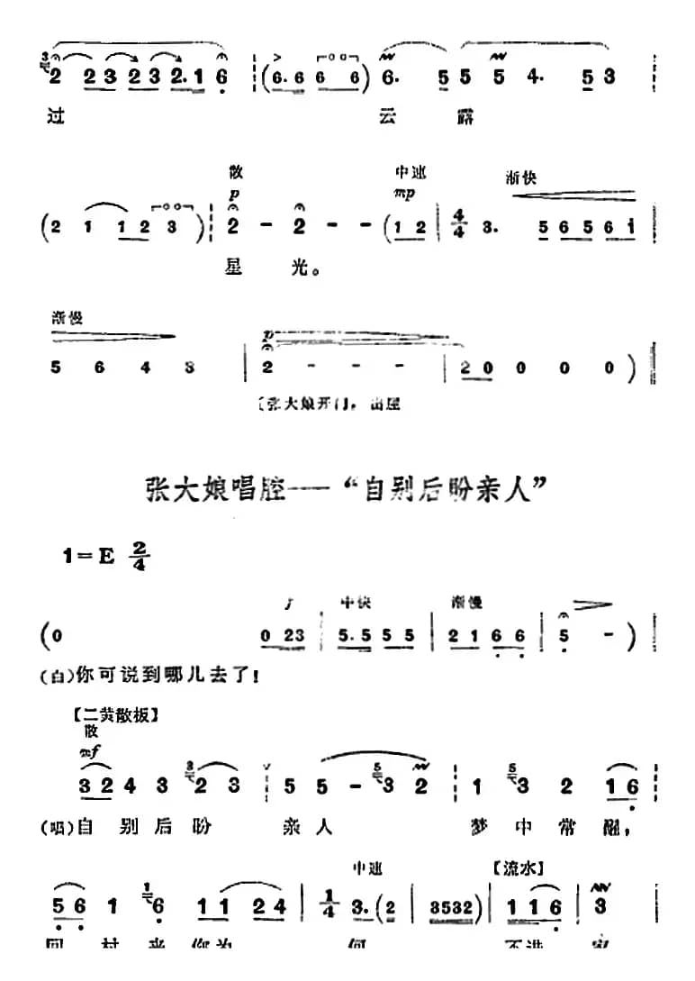 革命现代京剧《平原作战》全剧主旋律乐谱之第三场 鱼水情深