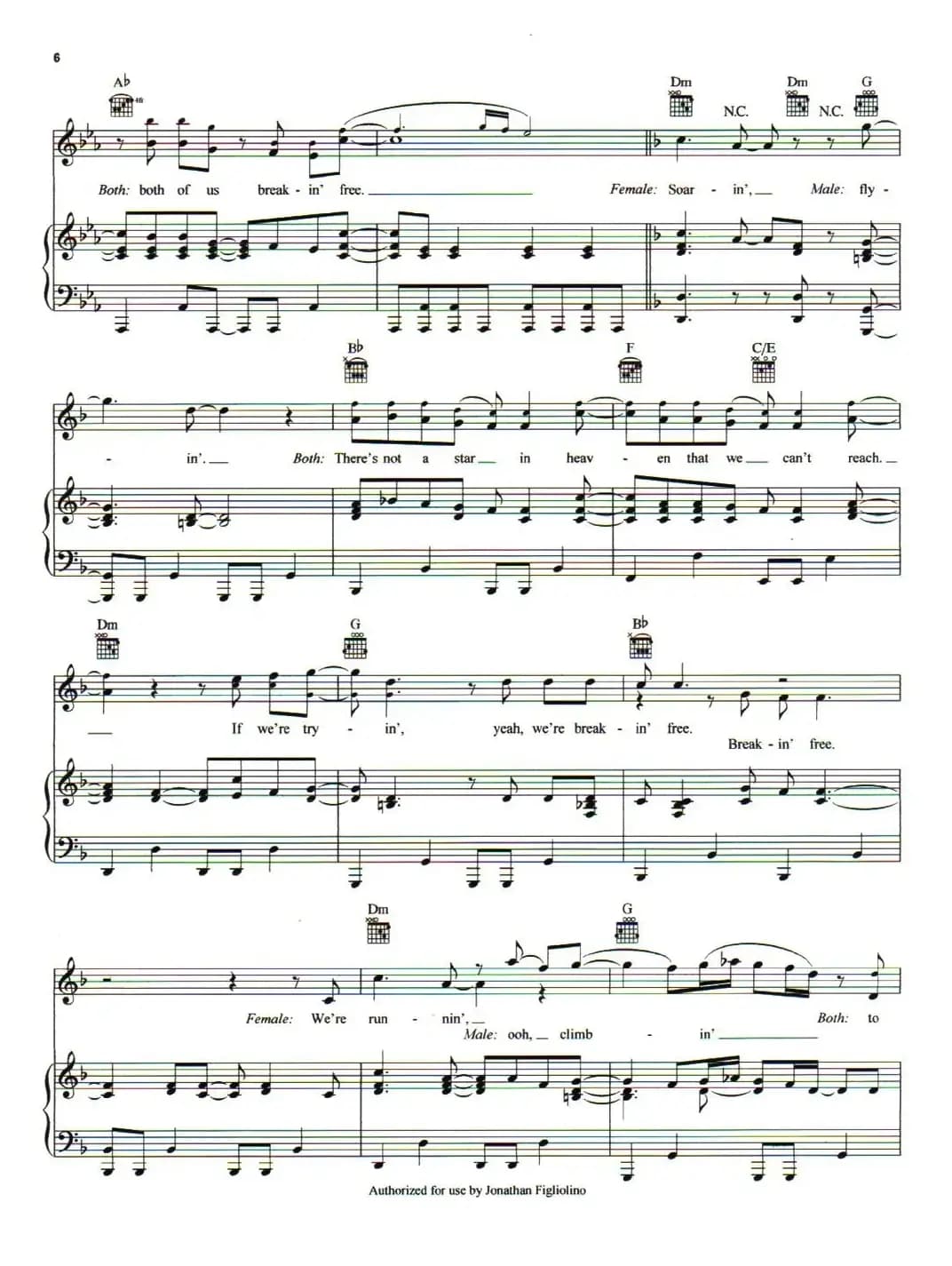 [美]BREAKING FREE（自由无拘束）（正谱）