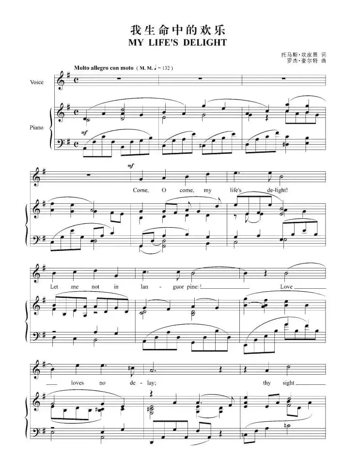 我生命中的快乐（正谱 [英]）