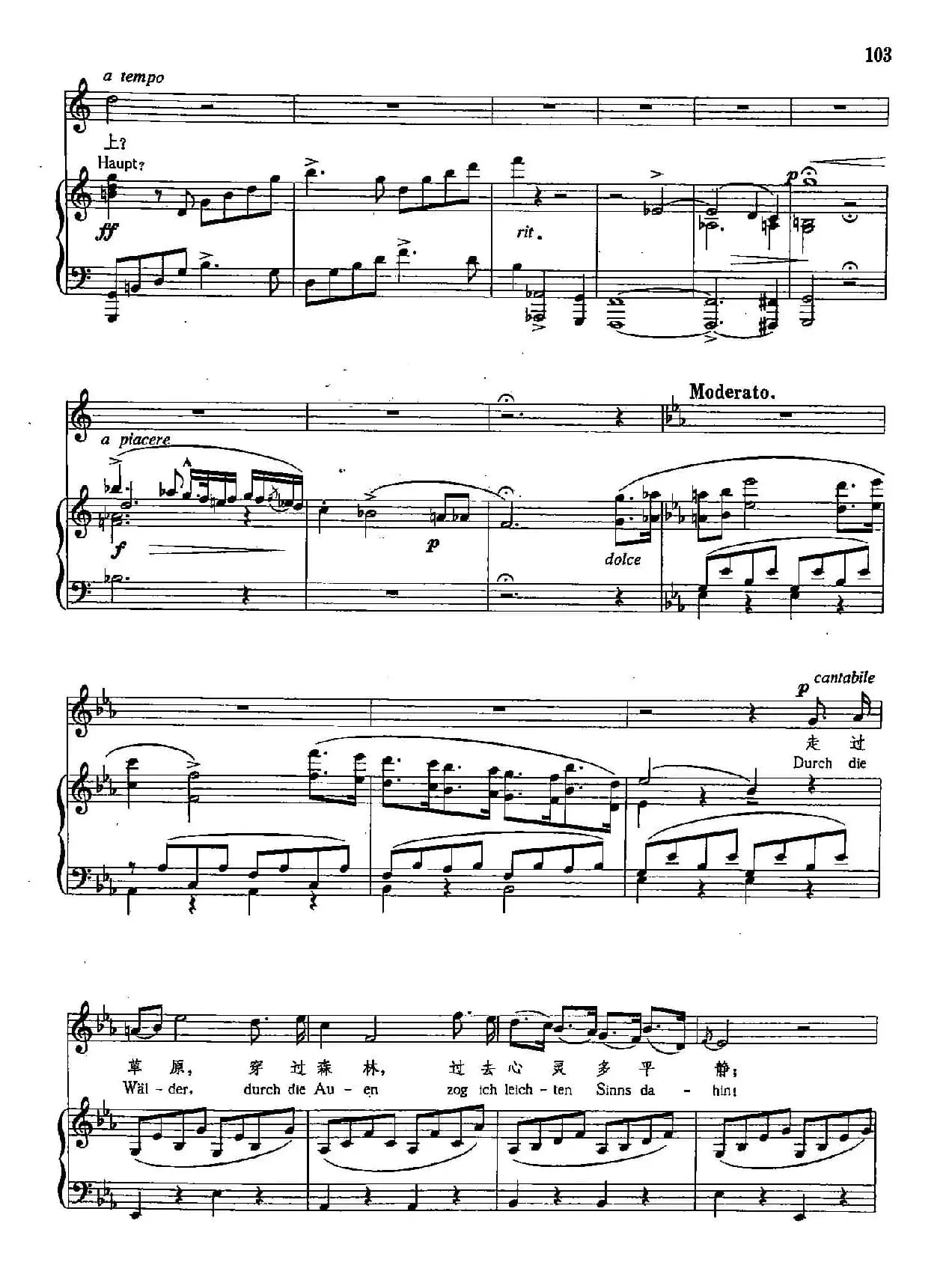 [德]23走过草原，穿过森林（正谱）（玛克斯的咏叹调 歌剧《自由射手》选曲）