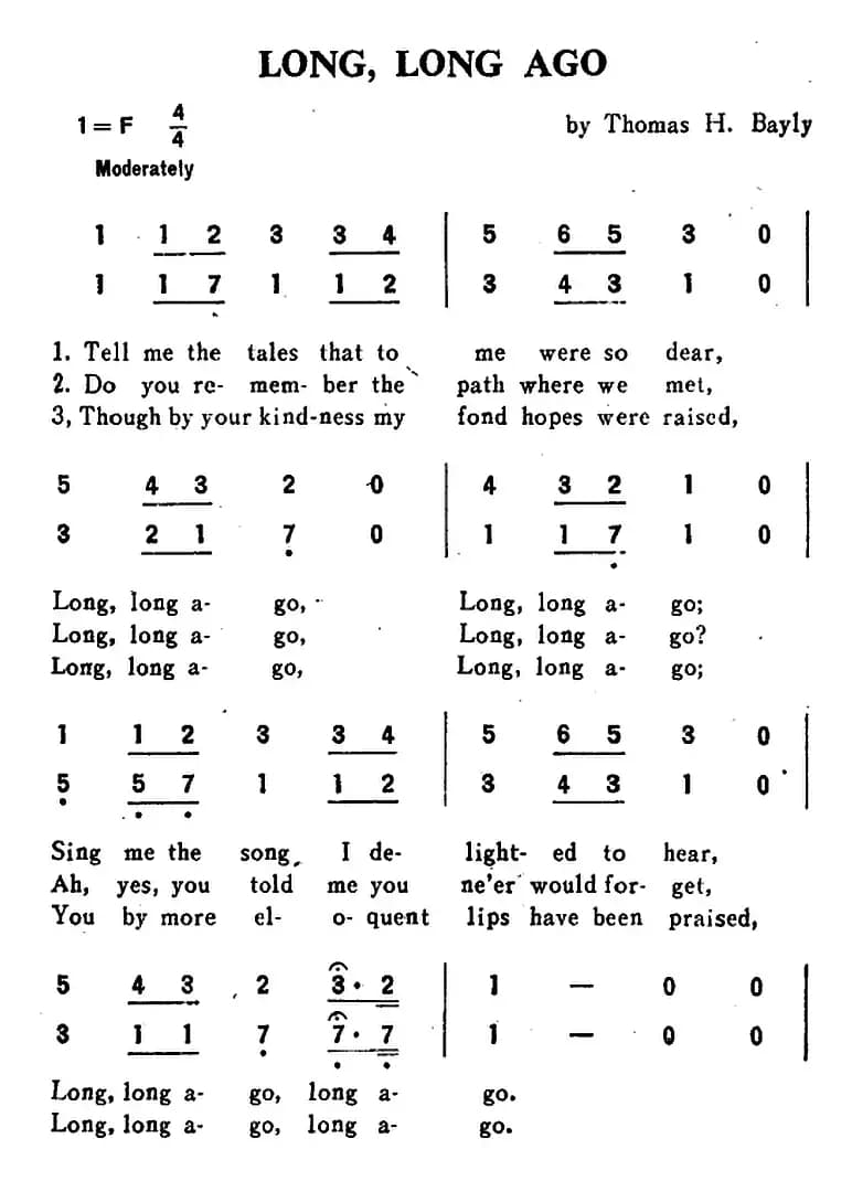 [英]LONG，LONG AGO（多年以前）