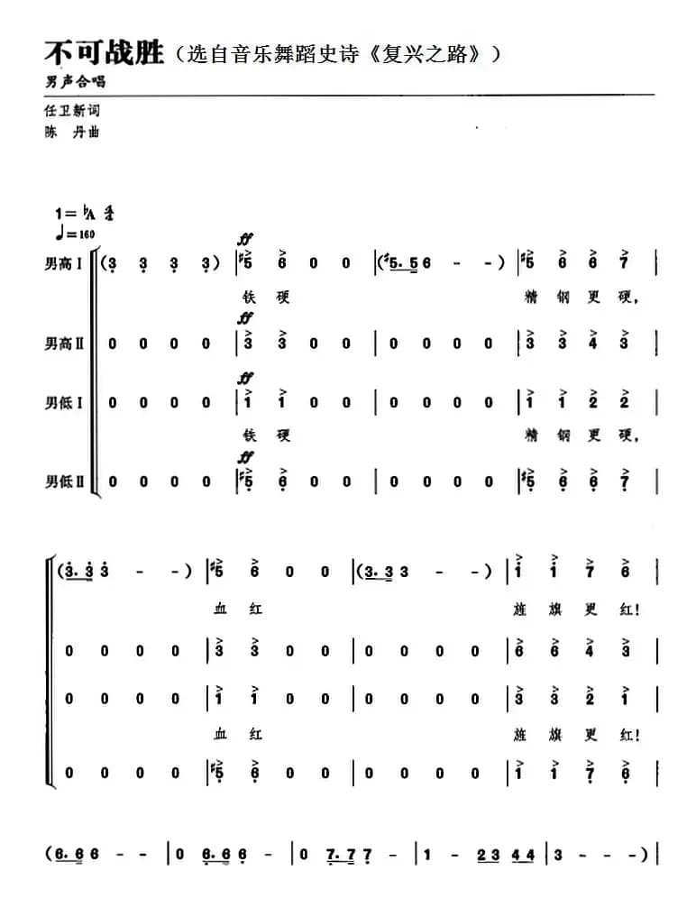 不可战胜（选自音乐舞蹈史诗《复兴之路》）
