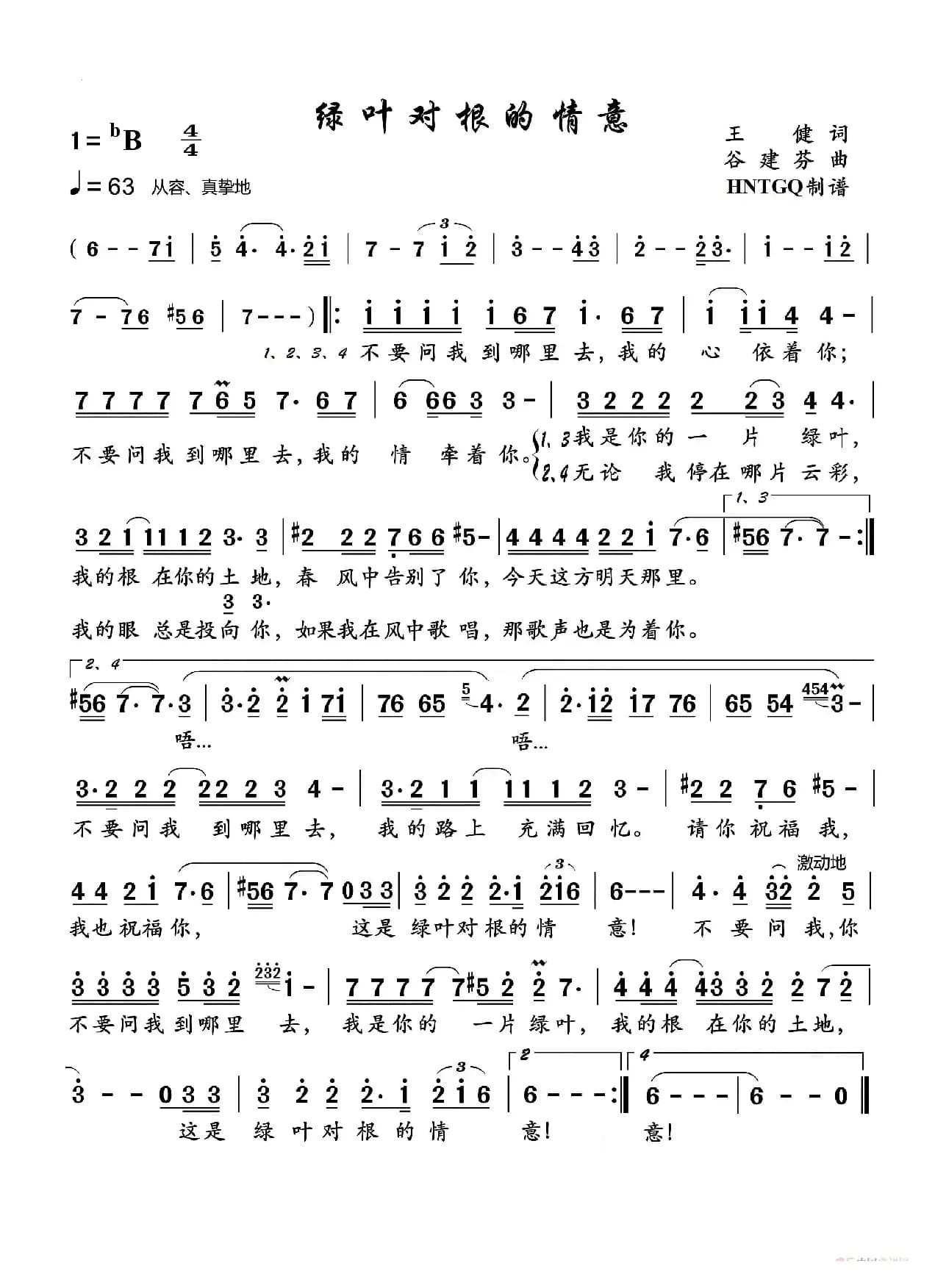 绿叶对根的情意