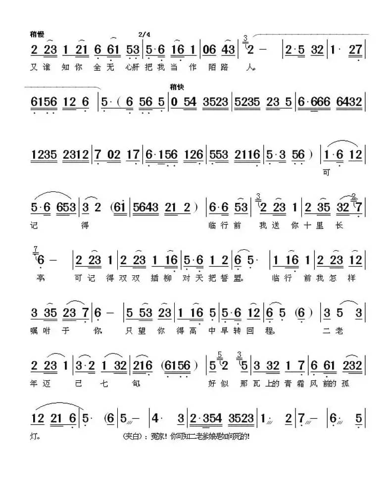 千山万水将你寻（《双插柳》选段）