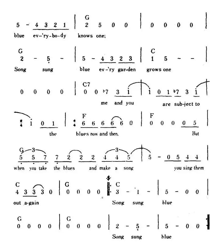 [美]Song Sung Blue（爱之歌、带和弦）