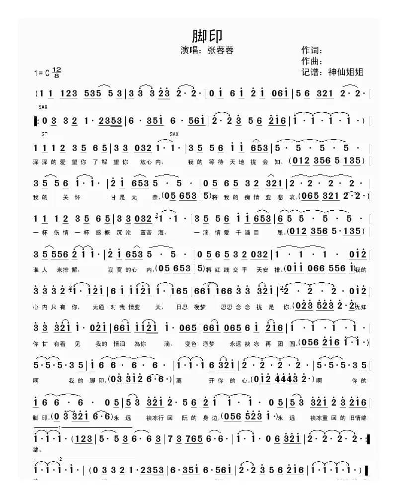 脚印（闽南语演唱）