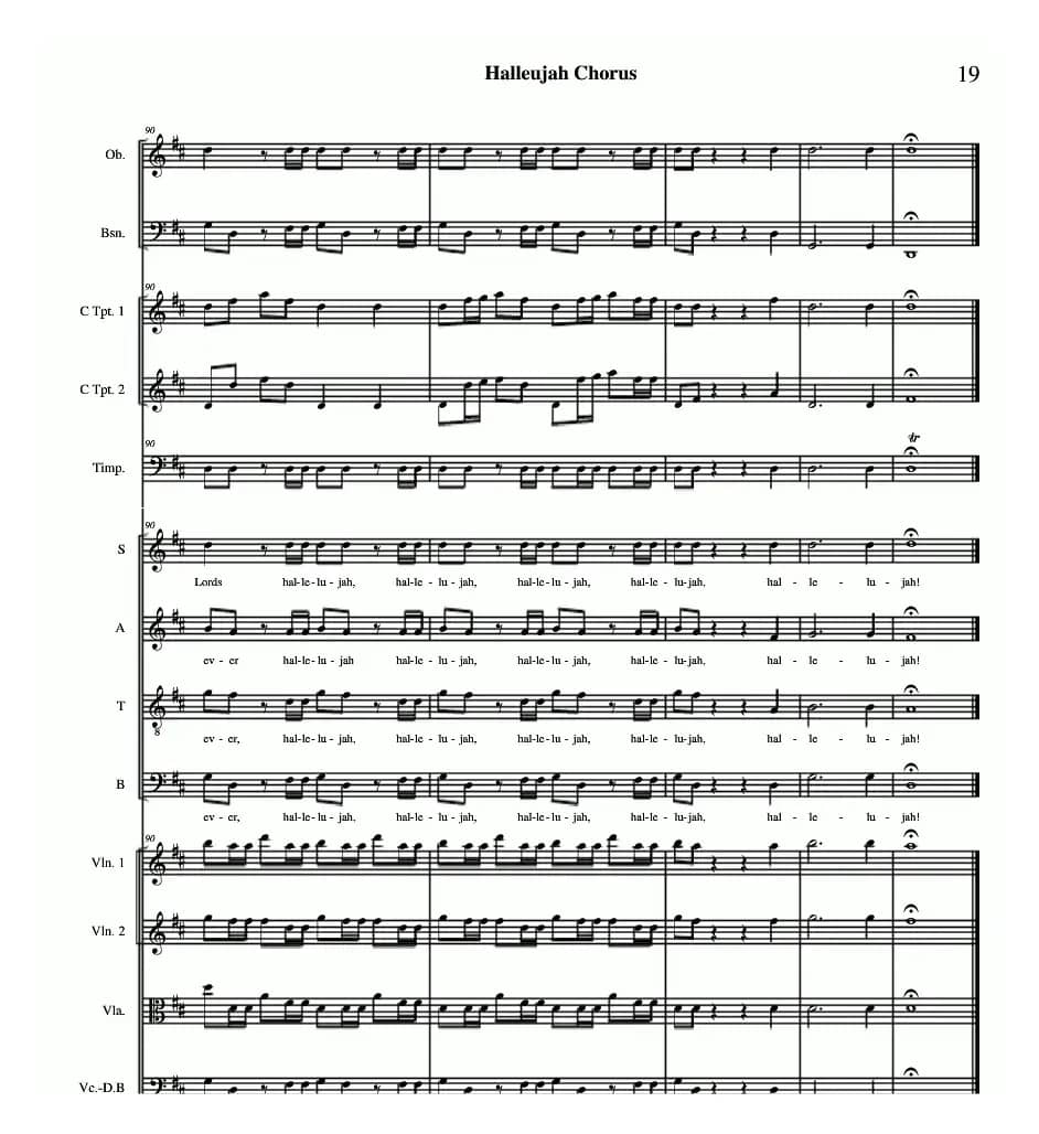 哈利路亚总谱11-19（Halleujah Chorus）