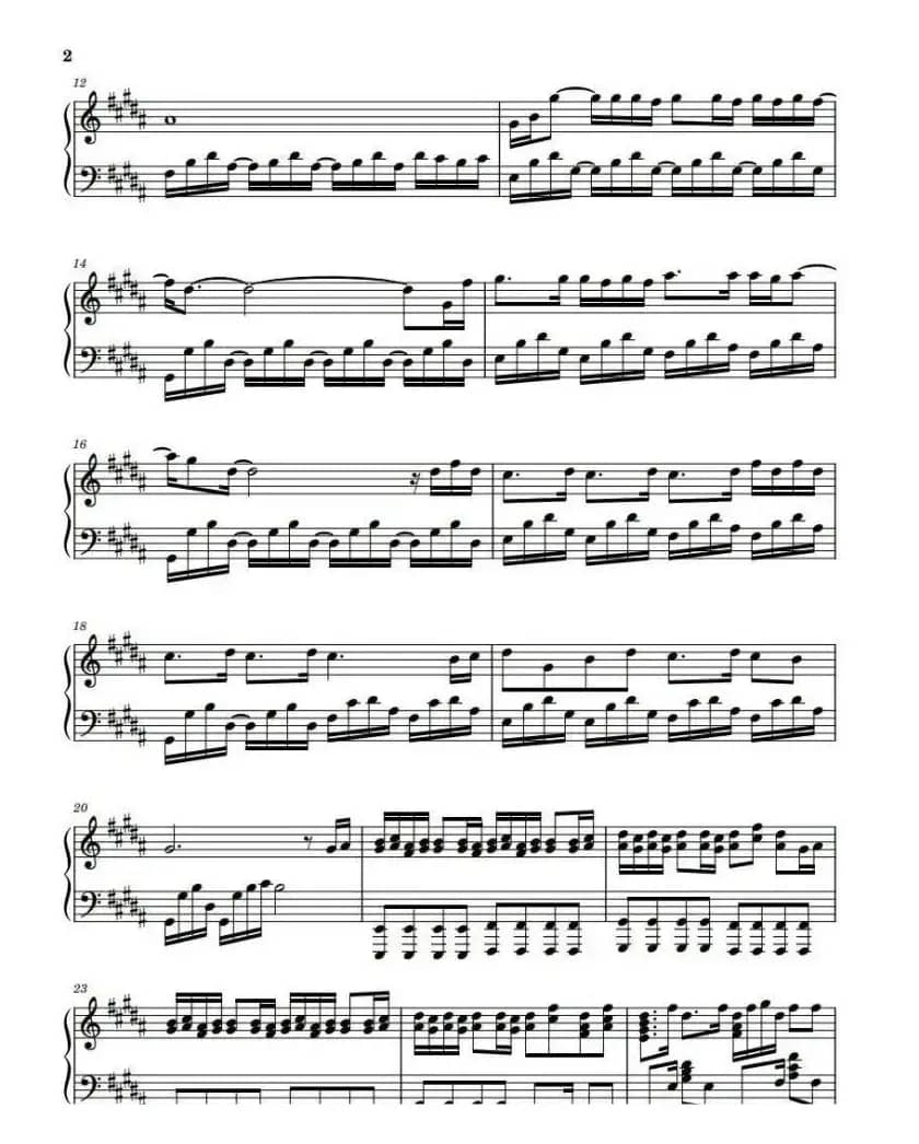 孤勇者（钢琴谱）