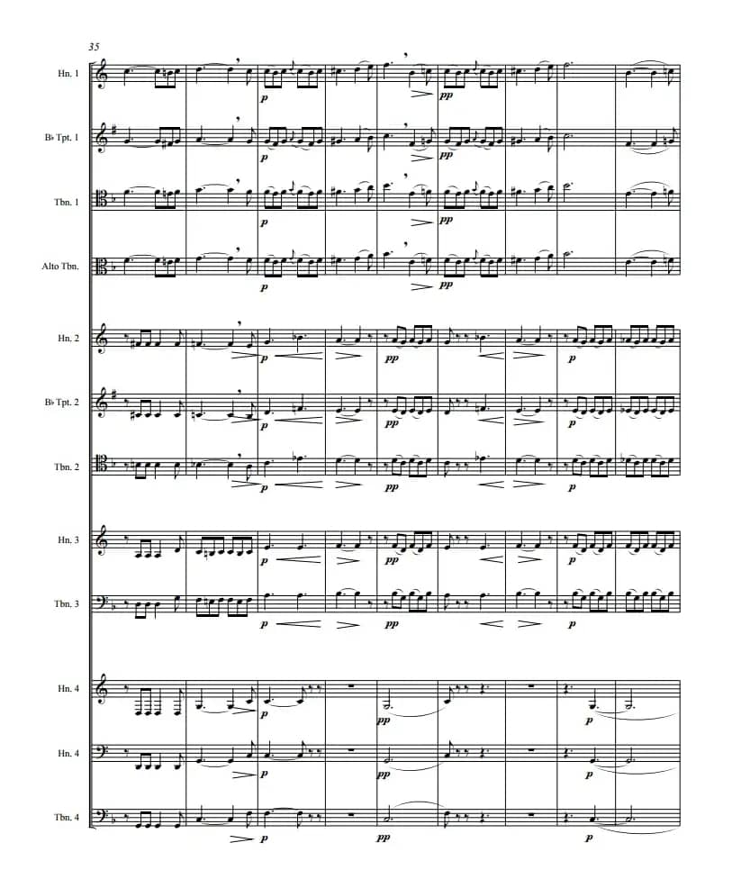 里姆斯基-夜曲（铜管四重奏）