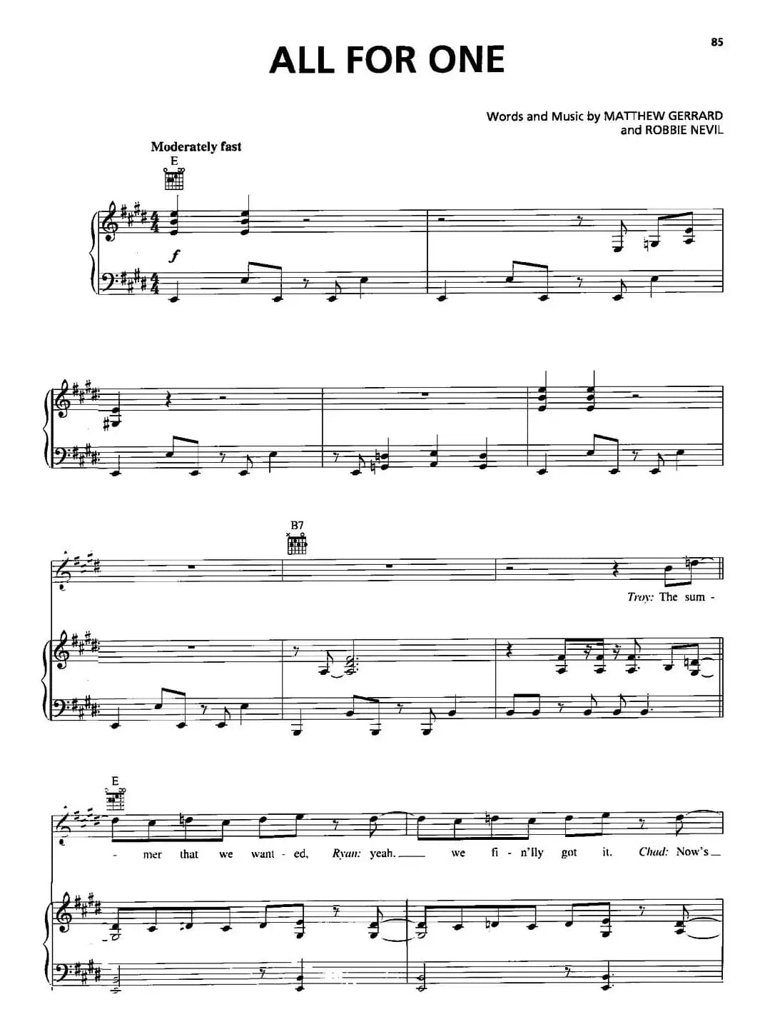 [美]All for one（正谱）