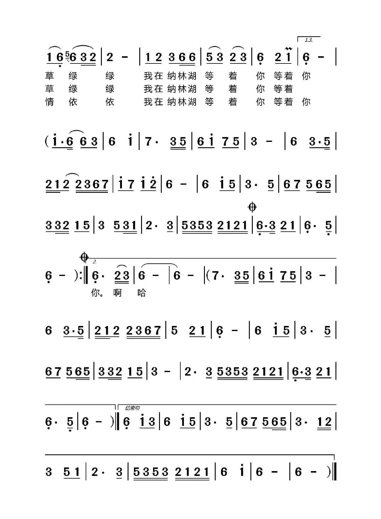 我在纳林湖等你