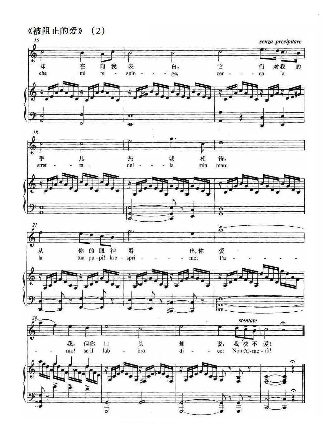 被阻止的爱（正谱 [意]）