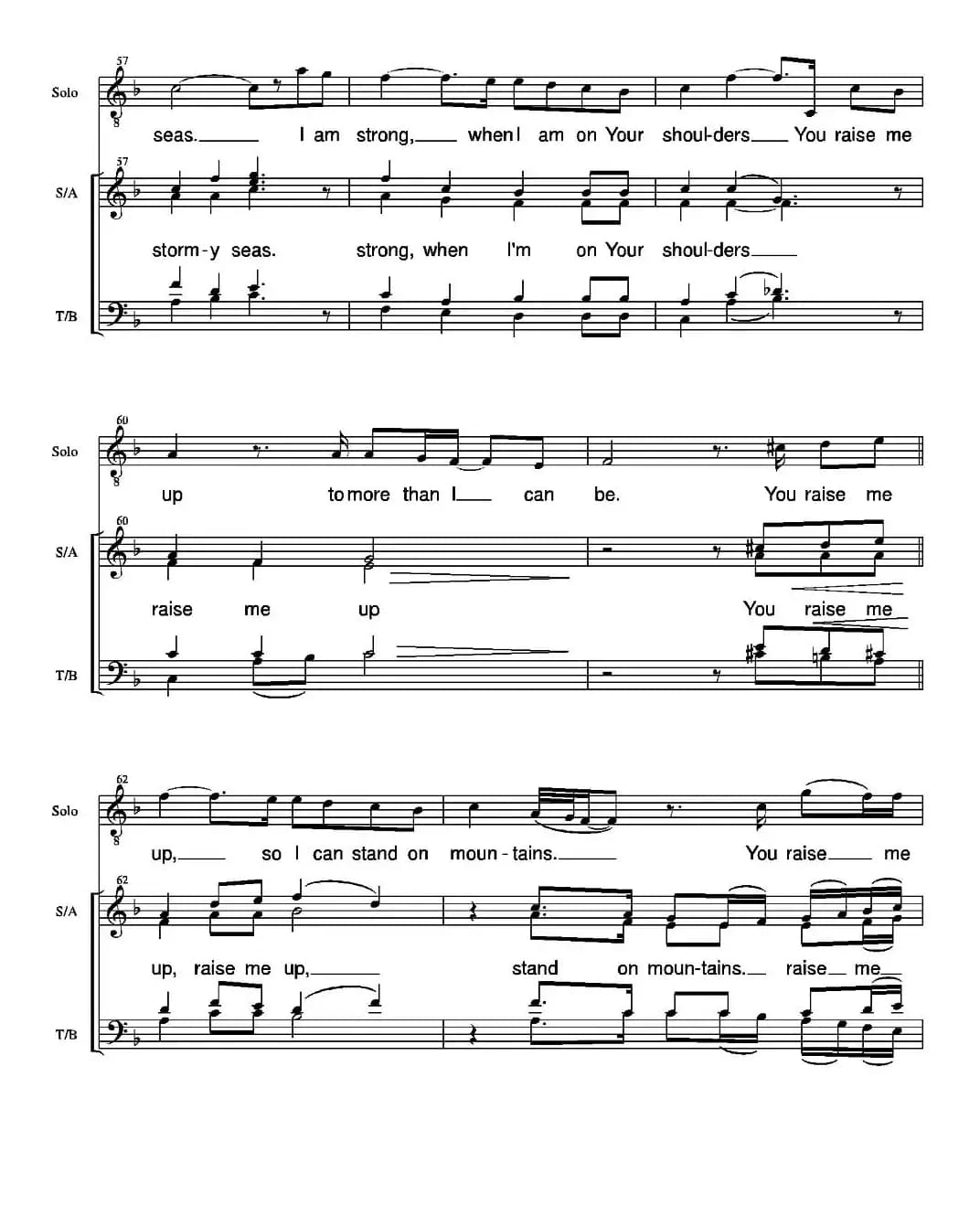 You Raise Me Up （合唱）